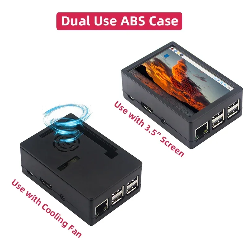 Raspberry Pi 3.5 Touch Screen 480*320 LCD TFT Display Optional ABS Metal Case Cooling Fan for Raspberry Pi 4 Model B or 3B+ 3B