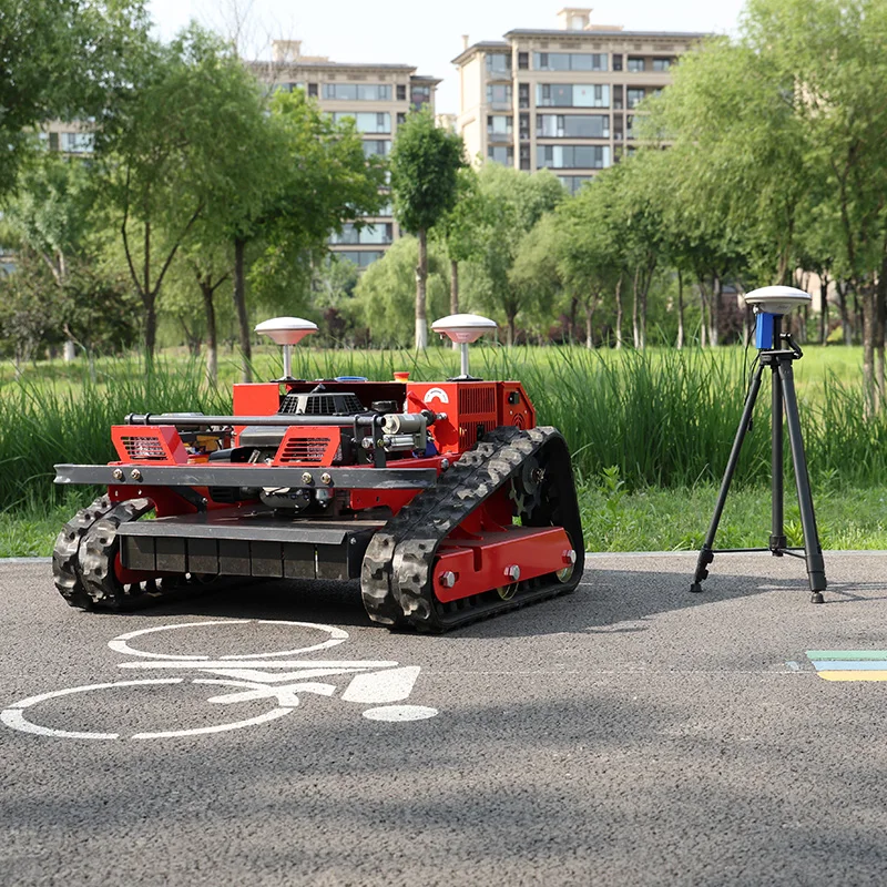 

Customized Remote-controlled lawn mower 4-stroke Petrol GPS Zero Turn Lawn Mowers DIY Tracked Grass Cutter Mower