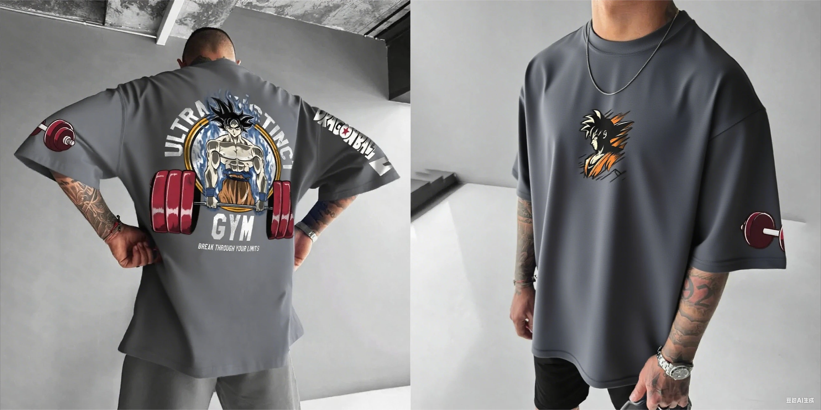 Camiseta de gimnasio de Dragon Ball Goku, Camiseta de algodón de Anime para Fitness de verano 2025, estilo callejero con estampado de Goku y texto de entrenamiento