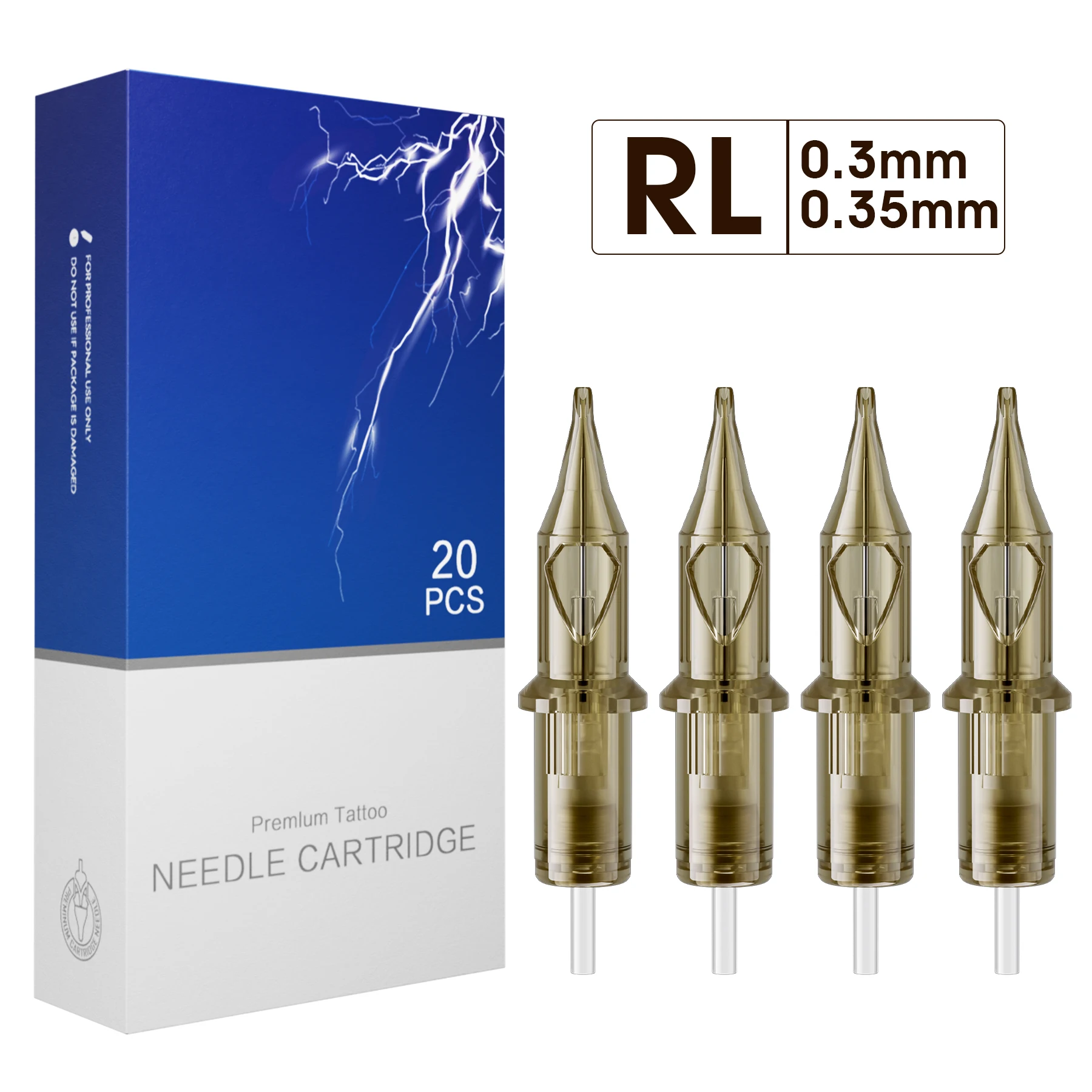 20pcs/box Revolution Cartridge Tattoo Needles 0.3/0.35mm RL Sterilize Permanent Makeup Tool for tattoo Machine Pen Supply