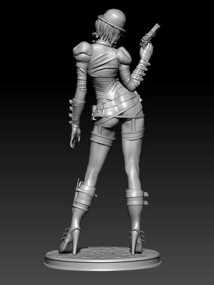 1/24 7.5cm  Resin Model Kits Retro Beautiful Girl Figurine Unpainted No Color RW-504