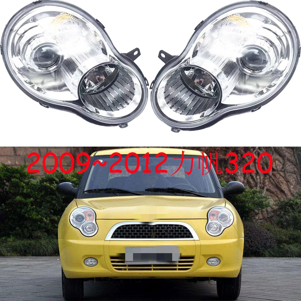 

1pcs car bumper Li Fan headlamp for Lifan 320 headlight head lamp 2009~2012y car accessories LiFan 320 fog lamp