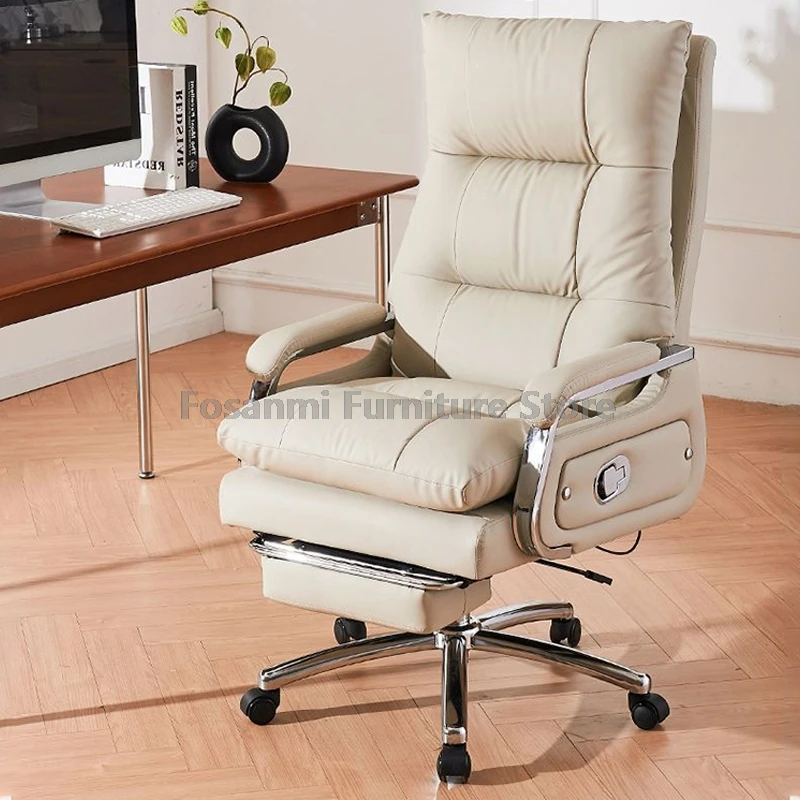 

Adjustable Lift Soft Boss Desk Chair Leather Thick Backrest Ergonomic Gaming Chair for Home Comfort Office Computer Swivel Chair