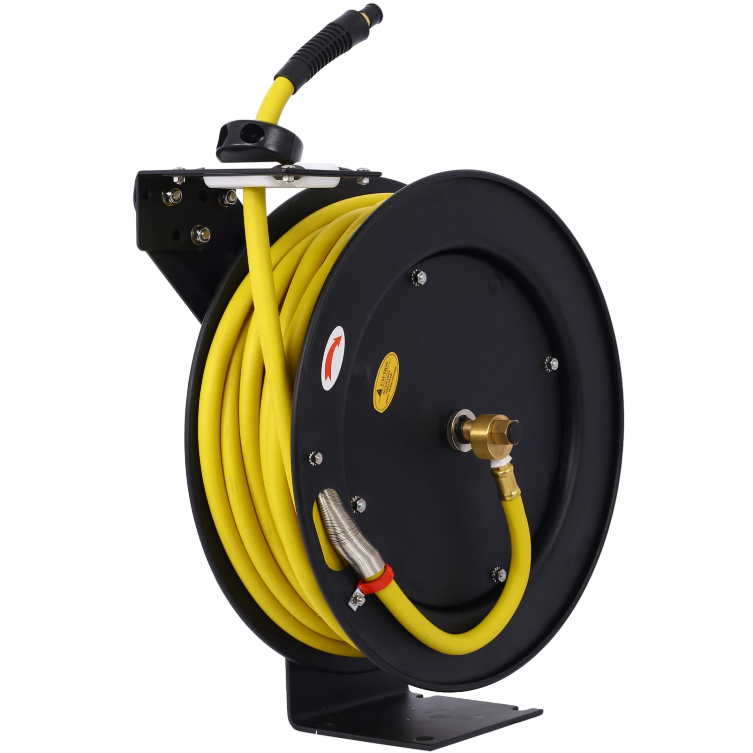 Retractable 3/8" x 50' Air Hose Reel Max 300PSI Heavy Duty Industrial Steel Arm