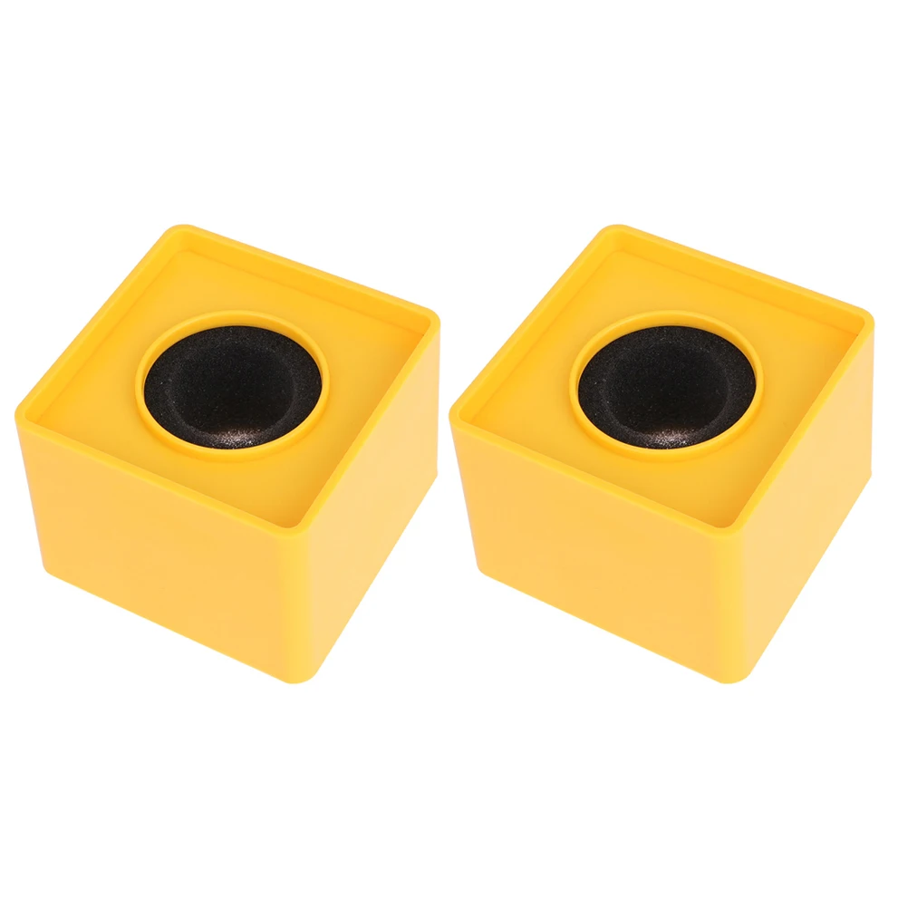 

ABS Microphone Logo Flag Station 2pcs Square Cube for Mic Decor Injection Moulded