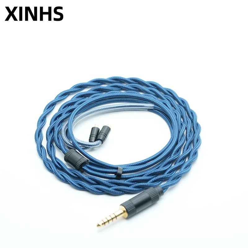 XINHS-024 Single Crystal Copper Silver Plated 2-Core HiFi Earphone Upgrade Cable 2PIN QDC TFZ Connector Suitable For TFZ MY LOVE