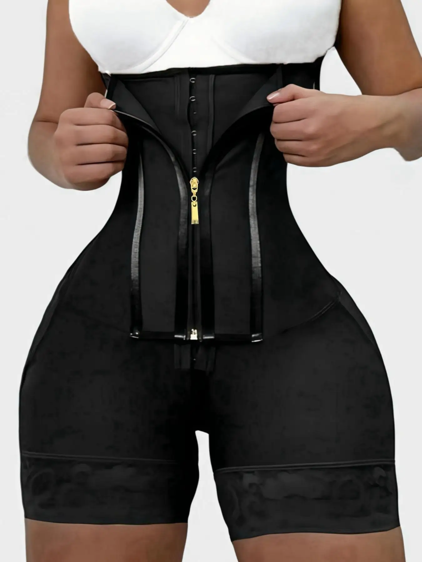 

Womens Waist Trainer Shapewear Hi-Waist Butt Lifter Tummy Control Panties Thigh Slimmer Body Shaper with Zipper