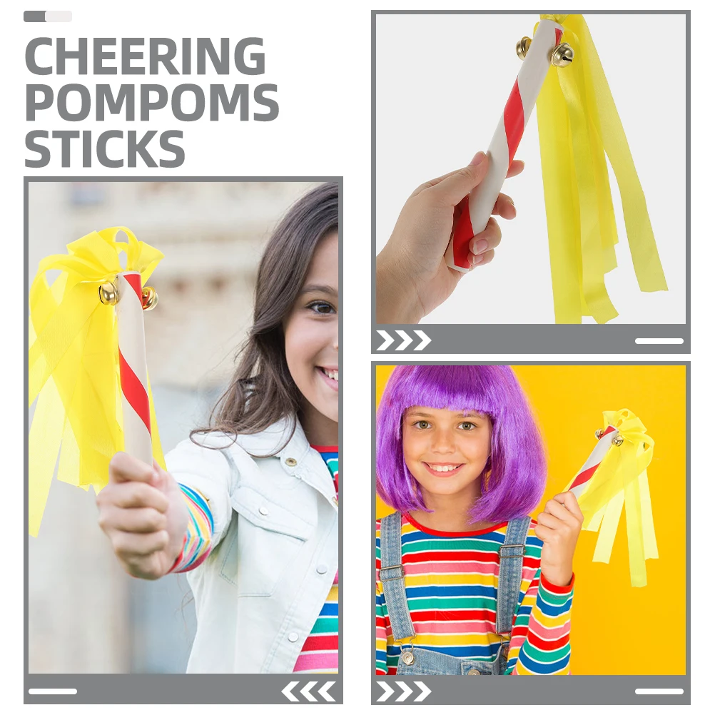 

8pcs Cheerleading Pompoms Pvc Reusable Shiny Lightweight For Sports Dance Competition Party Favors Boom Sticks Race Sticks Decor