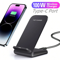 100W Wireless Charger Stand Pad For iPhone 15 14 13 12 11 Pro X XS Max XR 8 Samsung Xiaomi Induction Fast Charging Dock Station