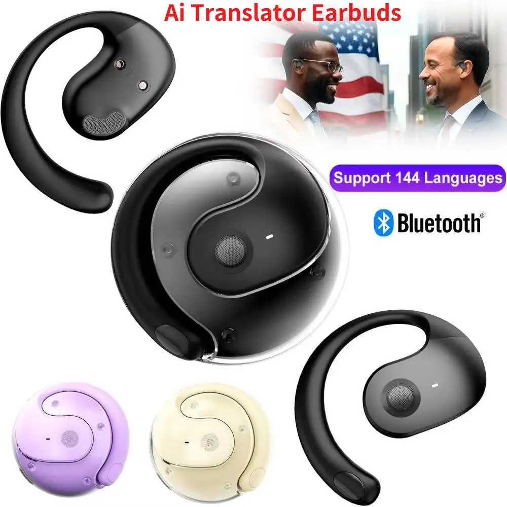

Translation Earbuds Real Time 144 Languages Translation Device Ai Translator Earbuds Translating Headphones for Travel Business