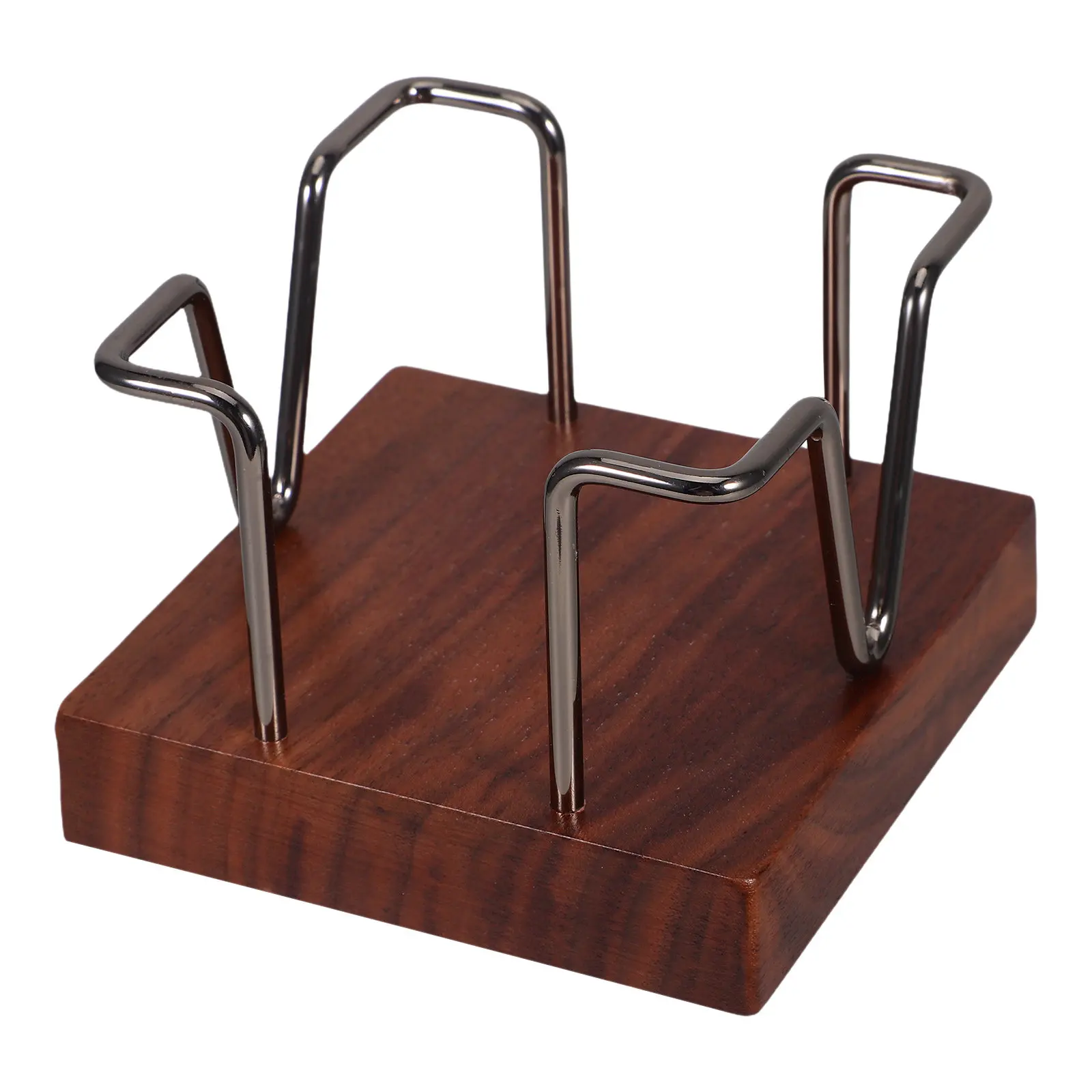 Wooden Note Holder Compact Desk Organizer Minimalist Hollowout Design Note Pads Holder Office Desktop Accessories