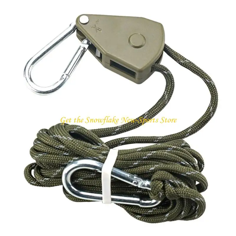 E56D Adjustable Reflective Heavy Duty Rope Hanger Multi-purpose Gear Ratchet Lifting