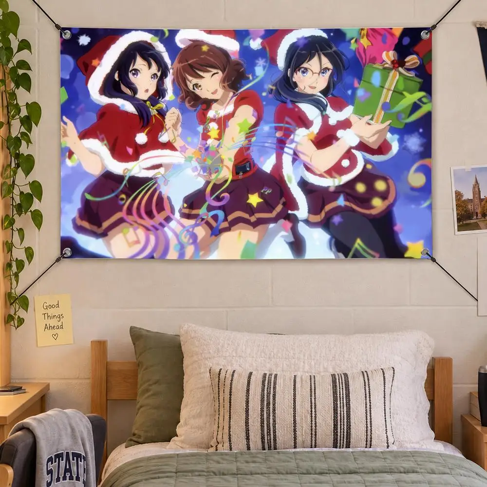 Anime Art Sound! Euphonium Flags Decorative Flag Banner Indoor Bedroom Dorm Gaming Room Wall Party Club Decor Fan Gift