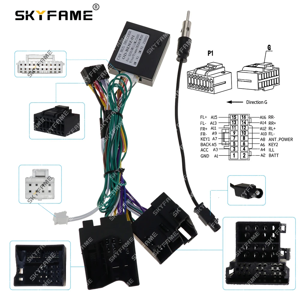 SKYFAME автомобильный жгут проводов адаптер Canbus Box для Benz A Class B Class B200 W169 W245 Viano Vito W639 Sprinter W906 OD-BENZ-01