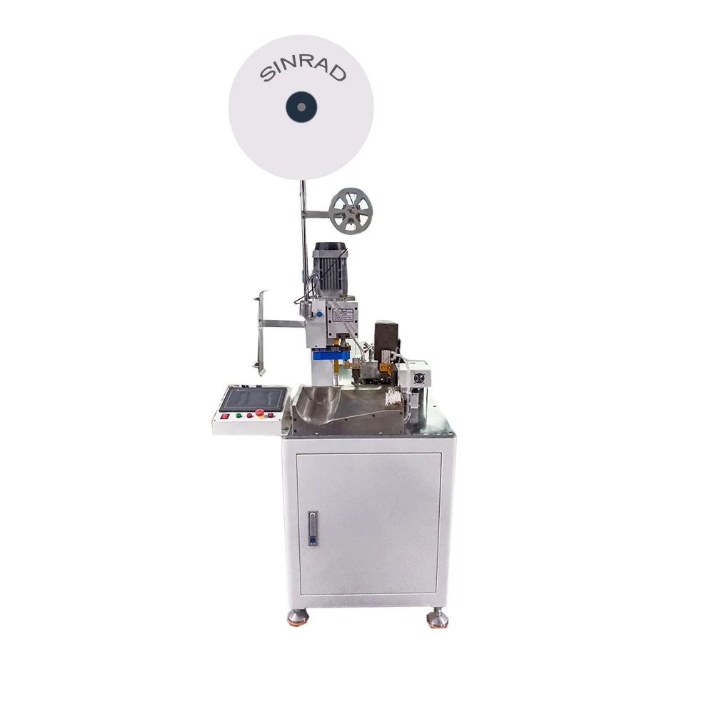 Fully Automatic Wire Cable Cutting Stripping Single Head Wire Seal Plug Loading Inserting and Terminal Crimping Machine