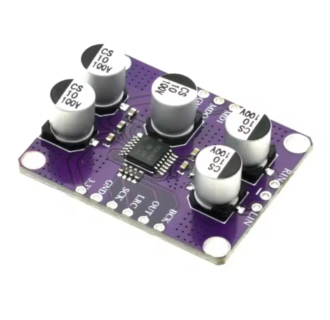 TENSTAR PCM1808 105dB SNR Audio Stereo ADC Single-Ended Analog-Input Decoder 24bit Amplifier Board Player Module