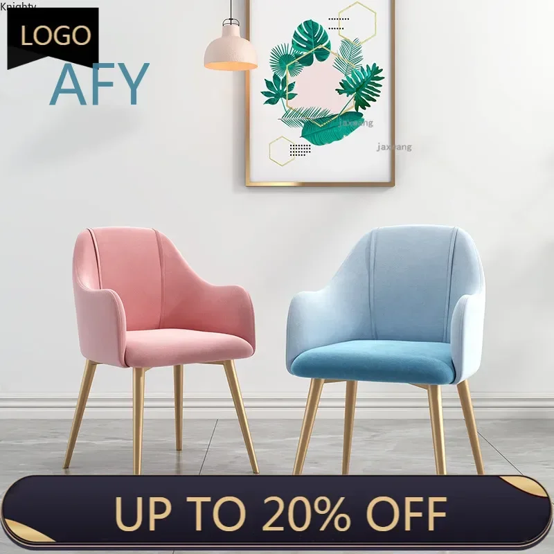Custom Nordic Dining Chairs for Modern Living Room Furniture for Luxury Hotel Negotiation Dining Chair for Leisure Backrest