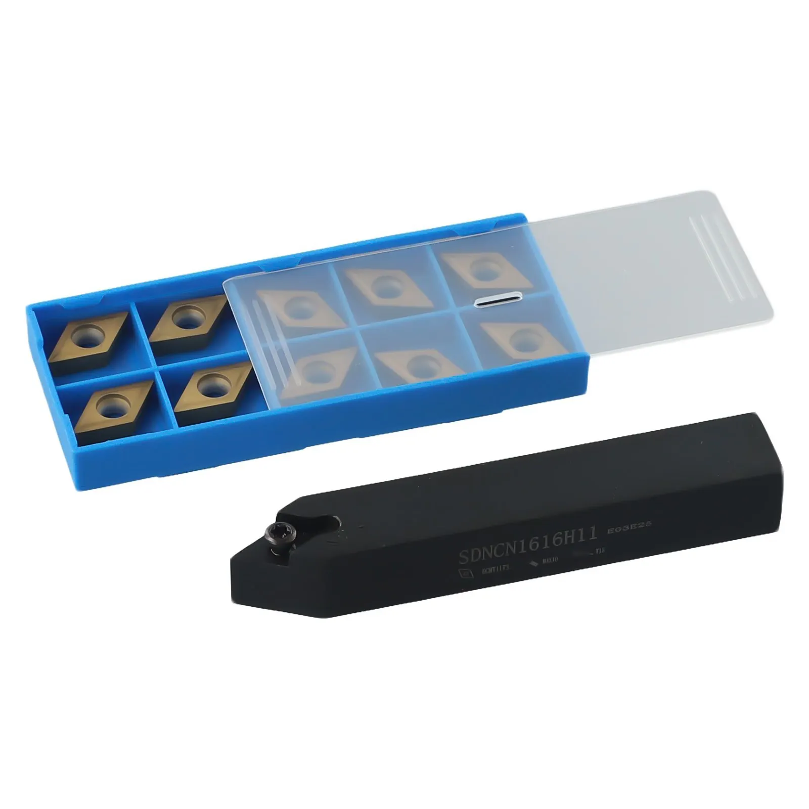 SDNCN1616H11 DCMT11T304 Carbide Insert Blade Reliable Machining Tool SDNCN1616H11 Lathe Tool Holder + 10 Carbide Inserts