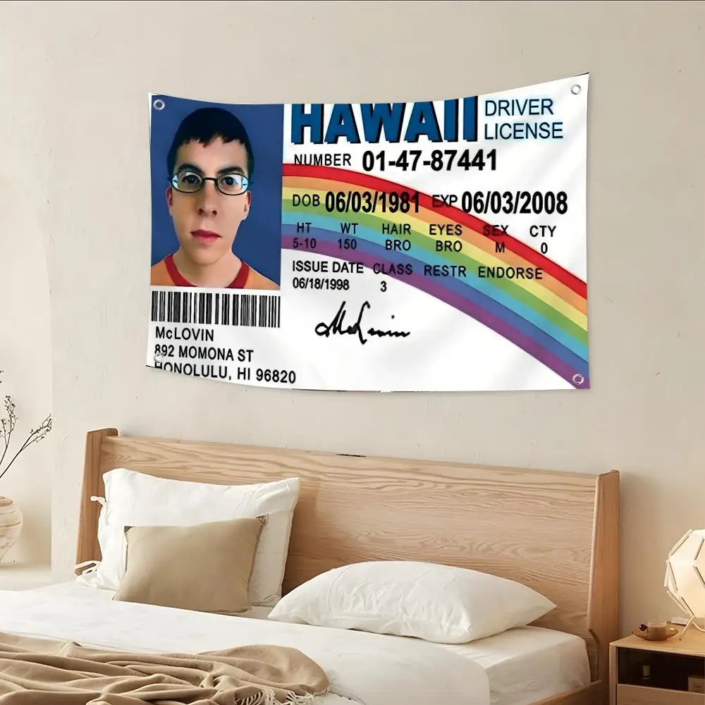 Funny M-McLovin Flags Custom Wall Hanging Background Art Banner For Bedroom Home Living Room Outdoor Decor
