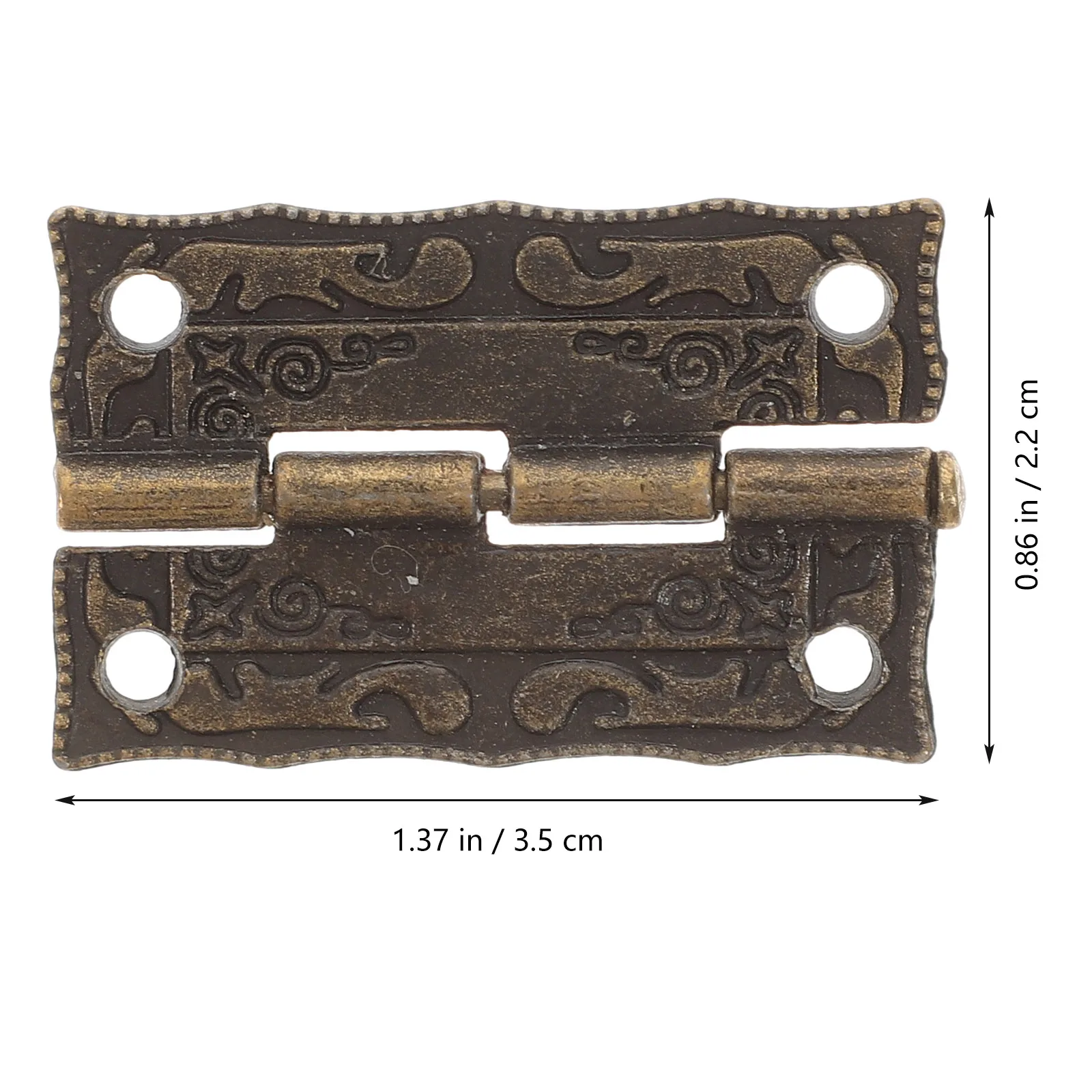 

40Pcs Small Chest Hinges Iron Mini Hinges for Wooden Box Jewelry Drawer Replacement Decorative DIY Accessories