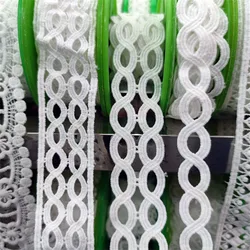 16/30/40mm wide Water Soluble White Black Lace Ribbon DIY Sewing Lace Fabric Accessories Dress Curtain Clothing Wrapping lace