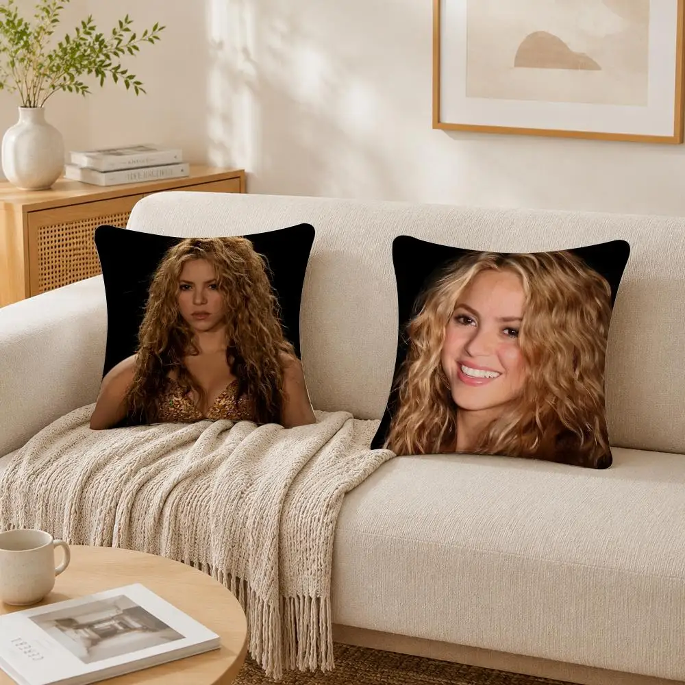 Singer S-Shakira Cushion Cover Plush Decorative Pillow Case With Hidden Zipper Cutecore Room Decor For Home