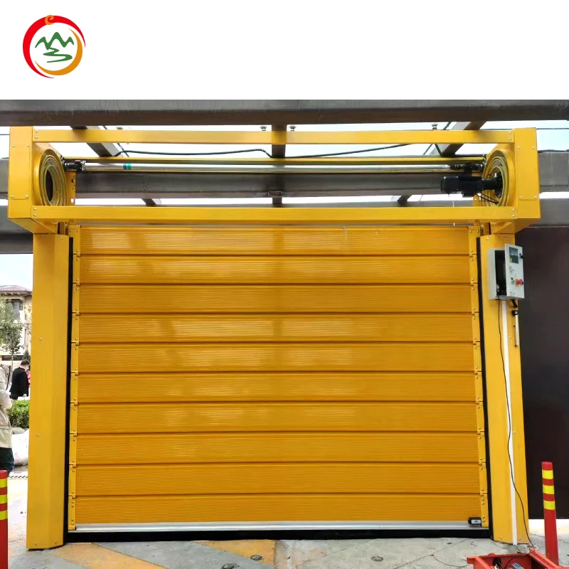 Industrial Aluminum Rapid Metal Fast Spiral Door With Radar Sensor Hard Fast Sprial Acting Roll Up Doors Rapid Metal Gate