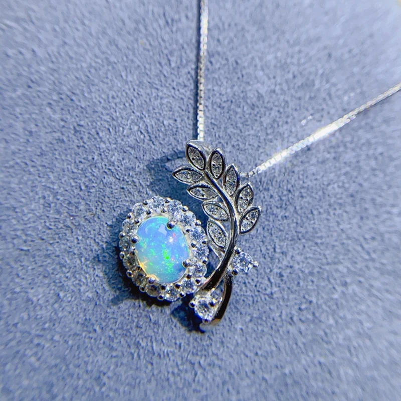 

Natural opal pendant necklace for women silver 925 jewelry luxury gem stones 18k gold plated free shiping items
