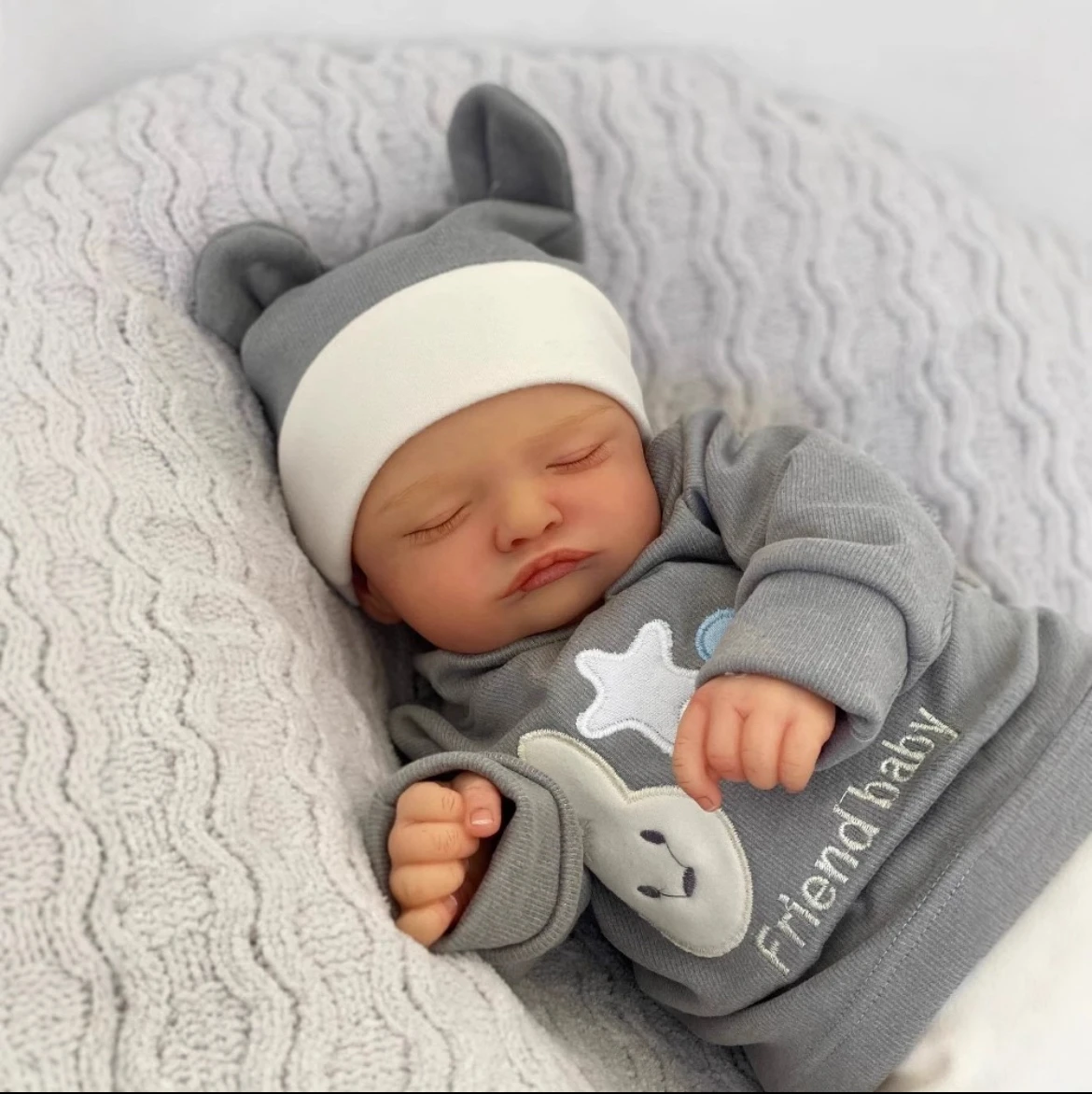 Muñeca Reborn realista Rosalie de 18 pulgadas: recién nacido realista hecho a mano con piel 3D y venas visibles, regalo de cumpleaños para niños