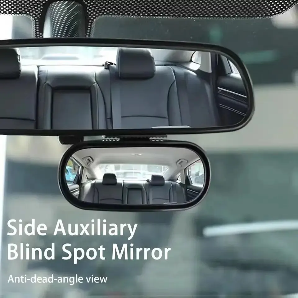 1PC Car Rearview Auxiliary HD Glass Parking Aid Mirror 360-degree Wide Angle Car Blind Spot Mirror Adjustable Rotation