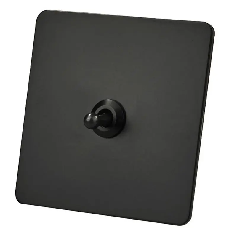 A84E-1-Gang 3 Way Switch 1-Gang Switch Nordic Minimalist Style Light Stainless Steel Panel Lever Retro Toggle Switch