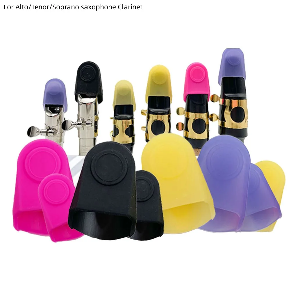 Saxophone Mouthpiece Cap 4.6x3x1.6cm Silicone Clarinet Mouthpiece For Alto Tenor Soprano Sax Flute Head Accessories