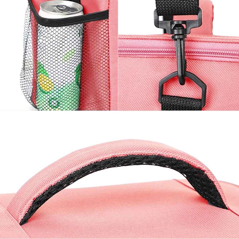 Thermal Bag Lunch Bags Portable Insulation Office Work School Gold  Letter Pattern Series Korean Oxford Cloth Picnic Cooler Bags