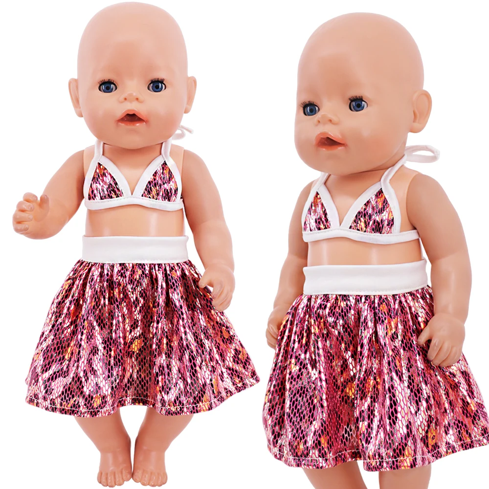 Swimming Suit Multicolor Fit Our Generation Doll Clothes,Beautiful Floral Bathers&43CM Reborn Baby Doll Accessories,Cotton Suits