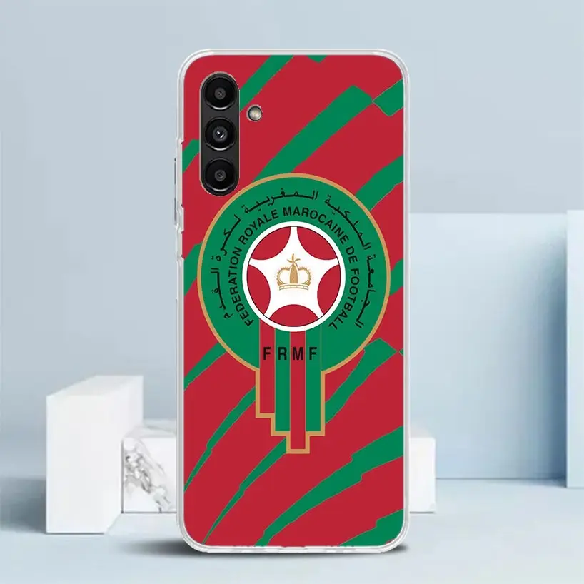 Morocco Flag Phone Case For Samsung Galaxy A15 A14 A13 A12 A55 A54 A53 A52 A35 A34 A33 A32 A25 A24 A23 A22 A04S A03S A02S