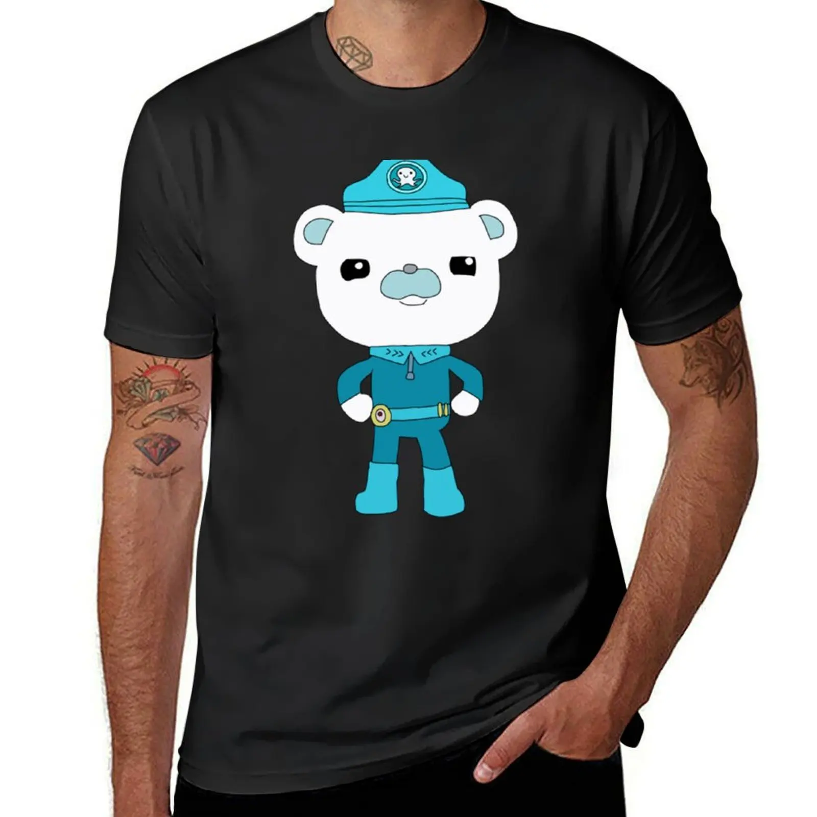 Captain Barnacles 0ctonauts T-Shirt animal prinfor boys Aesthetic clothing mens funny t shirts