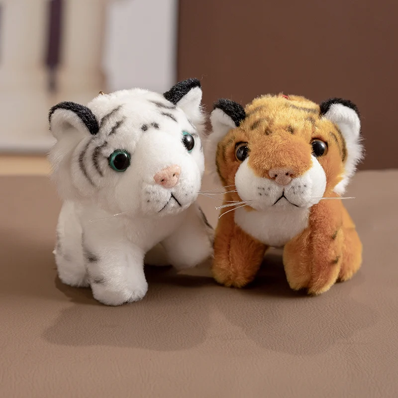 10 سنتيمتر الكرتون النمر ليوبارد الغزلان أفخم سلاسل المفاتيح Kawaii الباندا دمية محشوة قلادة حقيبة ظهره سيارة ديكور المنزل أفخم Keyrings