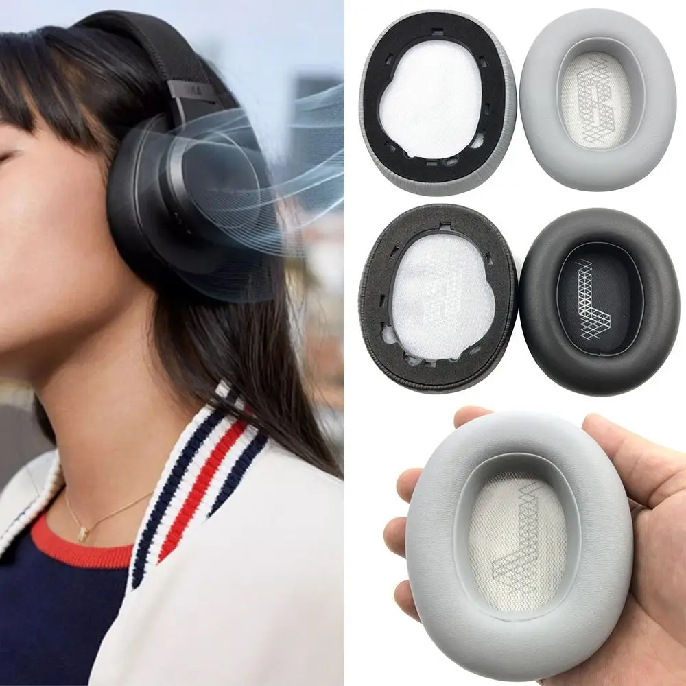 Sponge Ear Pads Noise-Cancelling Soft Ear Cushion Replacement Earmuffs Earbuds Cover for JBL Duet NC E65BTNC LIVE650BT 660NC