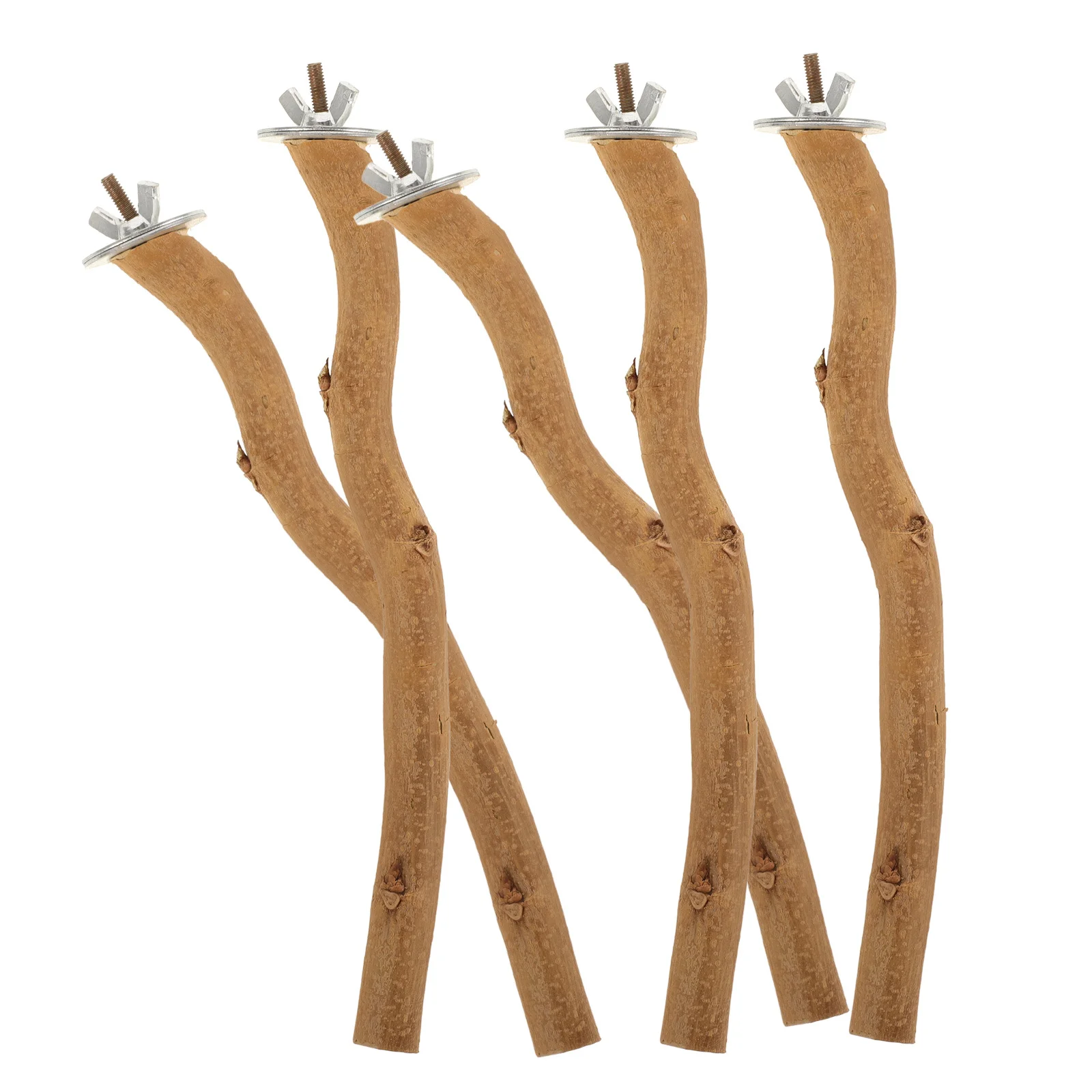 

5pcs Perch Stand Wood Parrot Standing For Cage Claw Grinding Bird Cage Accessories Perches For Bird Cages Parakeet Perch