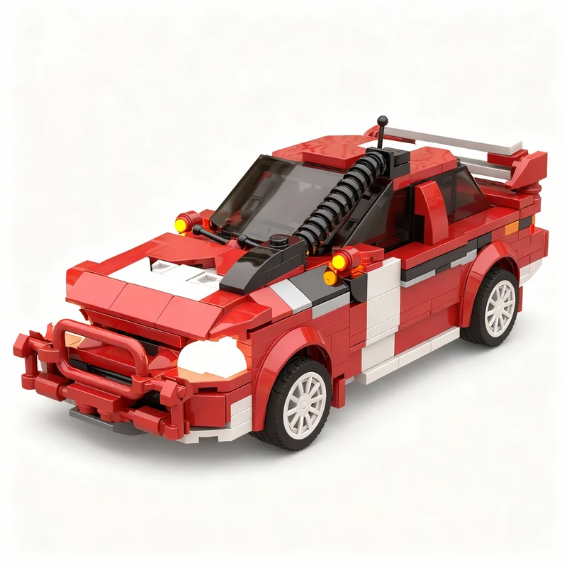 

462pcs MOC Mitsubishi Lancer 01 SAFARi Rally Makinen S EVO 6 5 NO TIME DRIVE City Champions Model Building Blocks Architecture