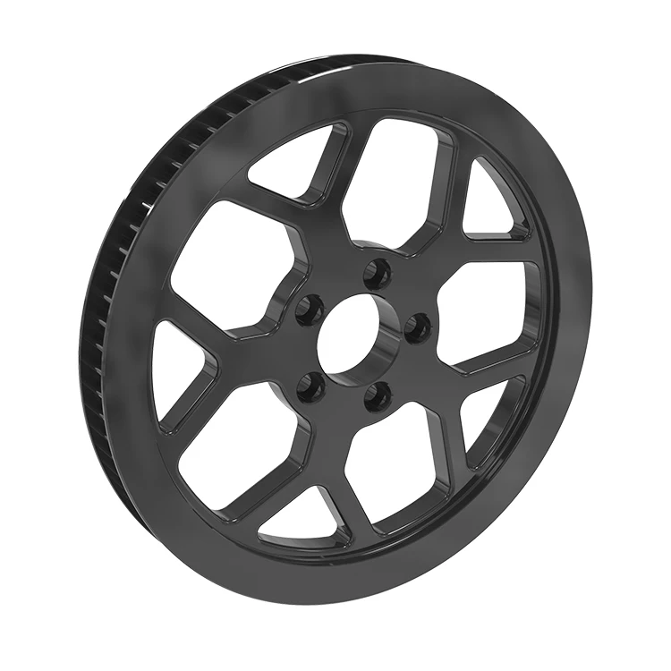 High Speed Electric Rear Belt Pulley Wheels Nylon Plastic Tooth Gear Slave Pulley Aluminum