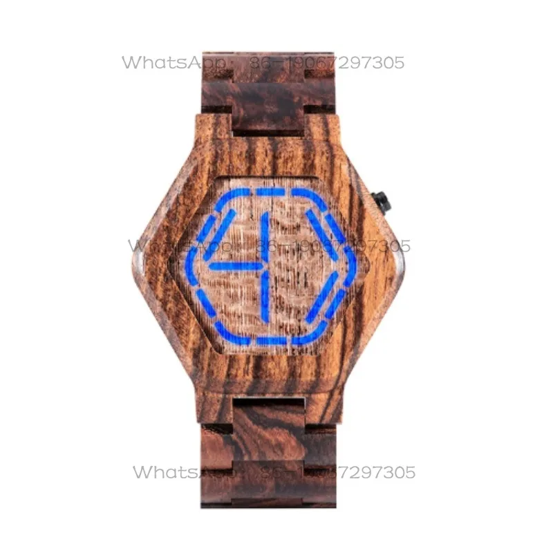 Wooden male student wood Wenwan personalized wooden watch men's retro wooden watch