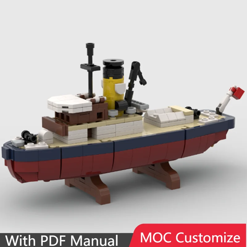 

New Model 1049 Parts MOC Creative Building Blocks Tugboat Team Model Assembly Toys Set Christmas Birthday Gift For Boys Girls