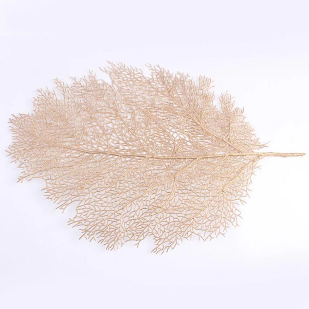 

6 Pcs Simulated Coral Branch Placemat Dinner Mats Table Placemats Washable Heat Insulation Coasters Pad