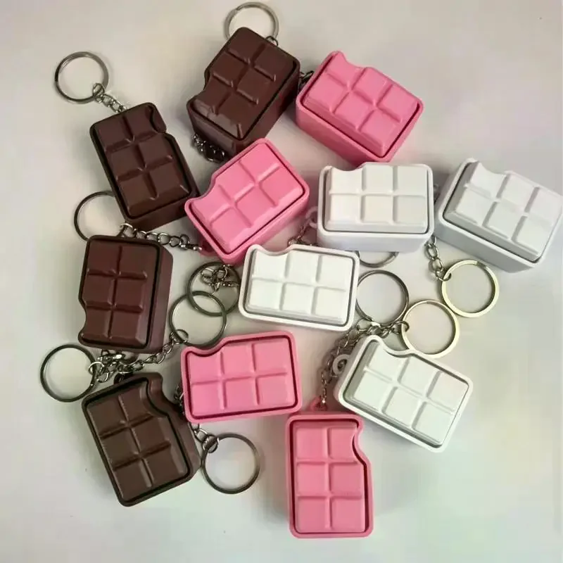 Chocolate Shaped Fidget Slider Keychain Cute Colorful Stress Relief Toy Portable for Office Workers Anxiety Relief Daily Use