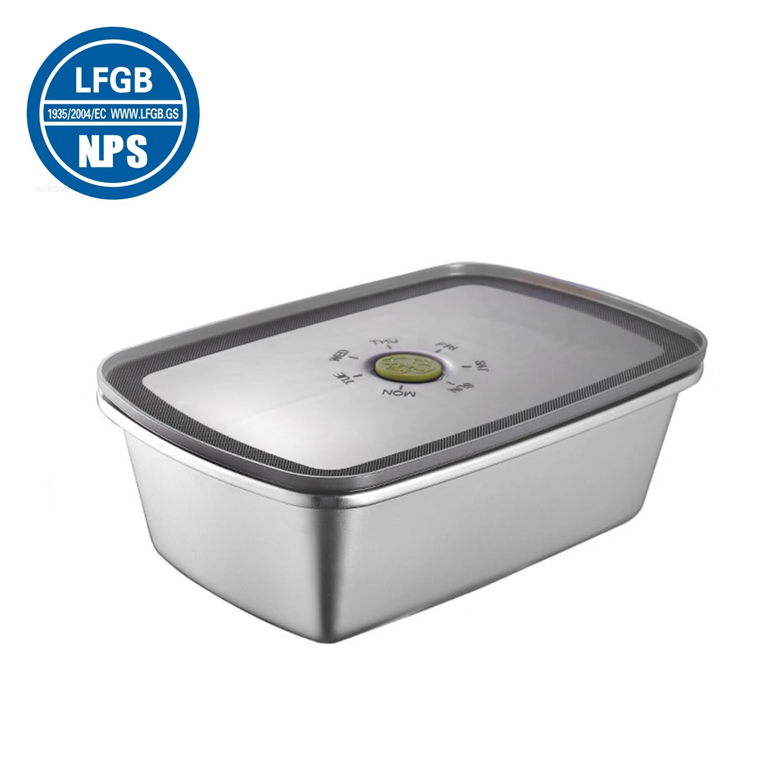 

LFGB Certification 304 Stainless Steel Food Preservation Box 500~1600ml Well Sealed Slight Vaccum Fridge Storage Container