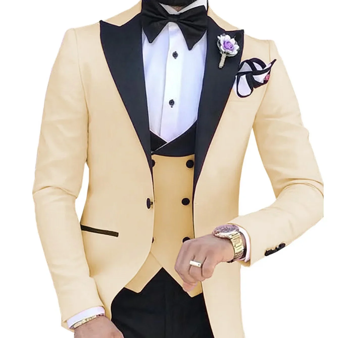 Men Suits High Quality 2024 Peak Lapel One Button Groom\'s Wedding Suit Sets Of Clothes For Men Evening Dress Performance