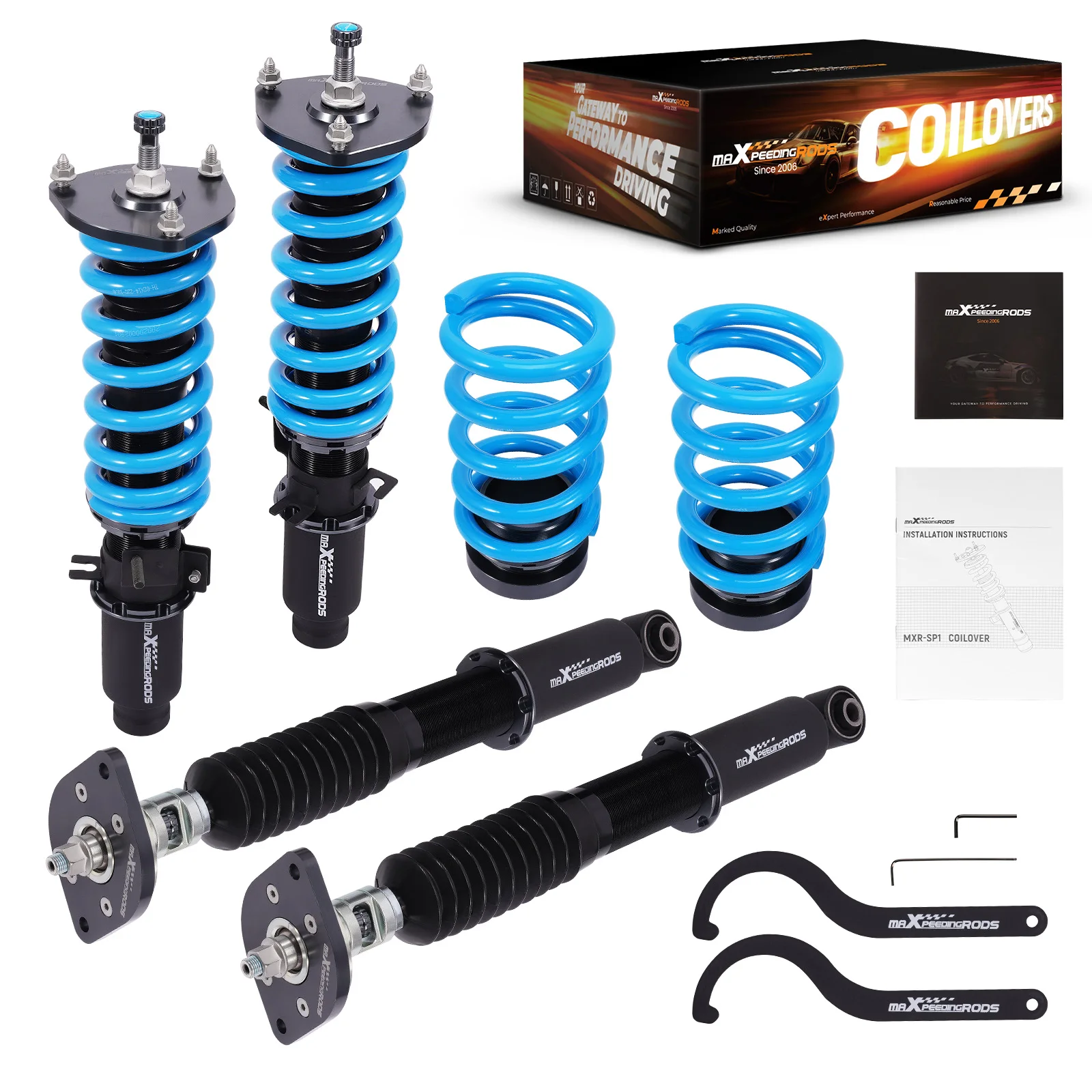 MaXpeedingrods Front & Rear Coilover Adjustable Kit for Infiniti FX35 3.5L V6 AWD S51 2009 - 2011