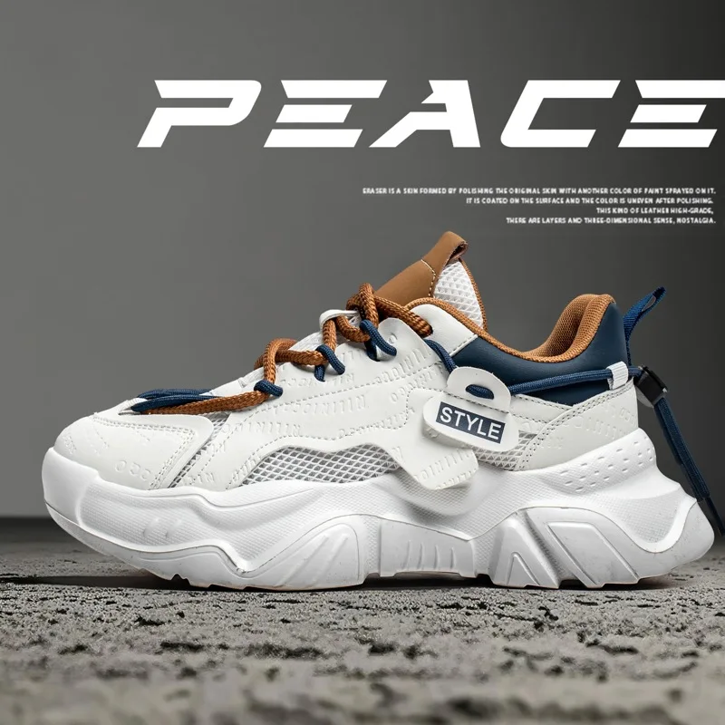 

Весна и осень 2022, новая мужская повседневная обувь на толстой подошве, увеличивающая рост, удобная противоскользящая спортивная обувь для бега