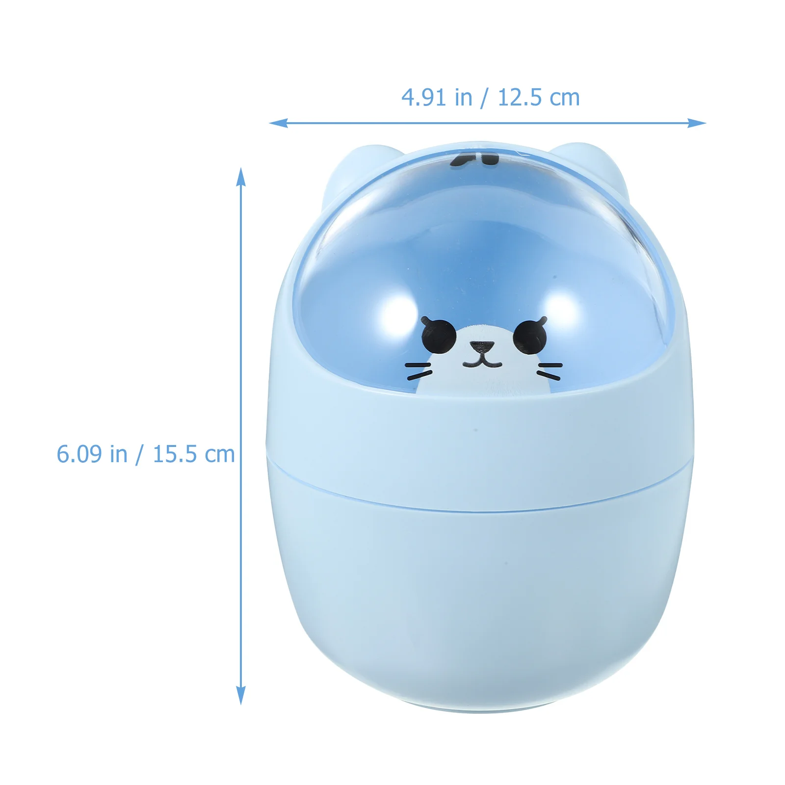 

Desktop Trash Can Garbage for Office Table with Lid Small Bin Rubbish Cover Cartoon